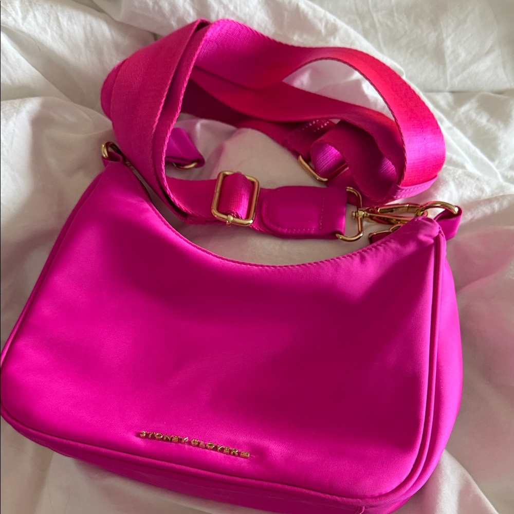 Stoney Clover Lane Magenta Curved Crossbody Bag